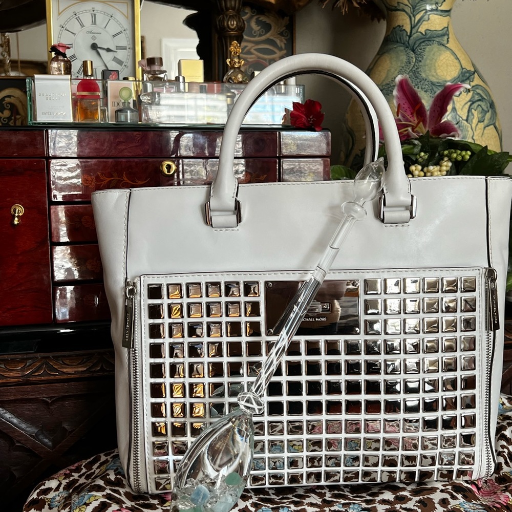 🌹RUNWAY MICHAEL KORS GLSSS/LEATHER BAG                      🌹RARE MK COUTURE BAG